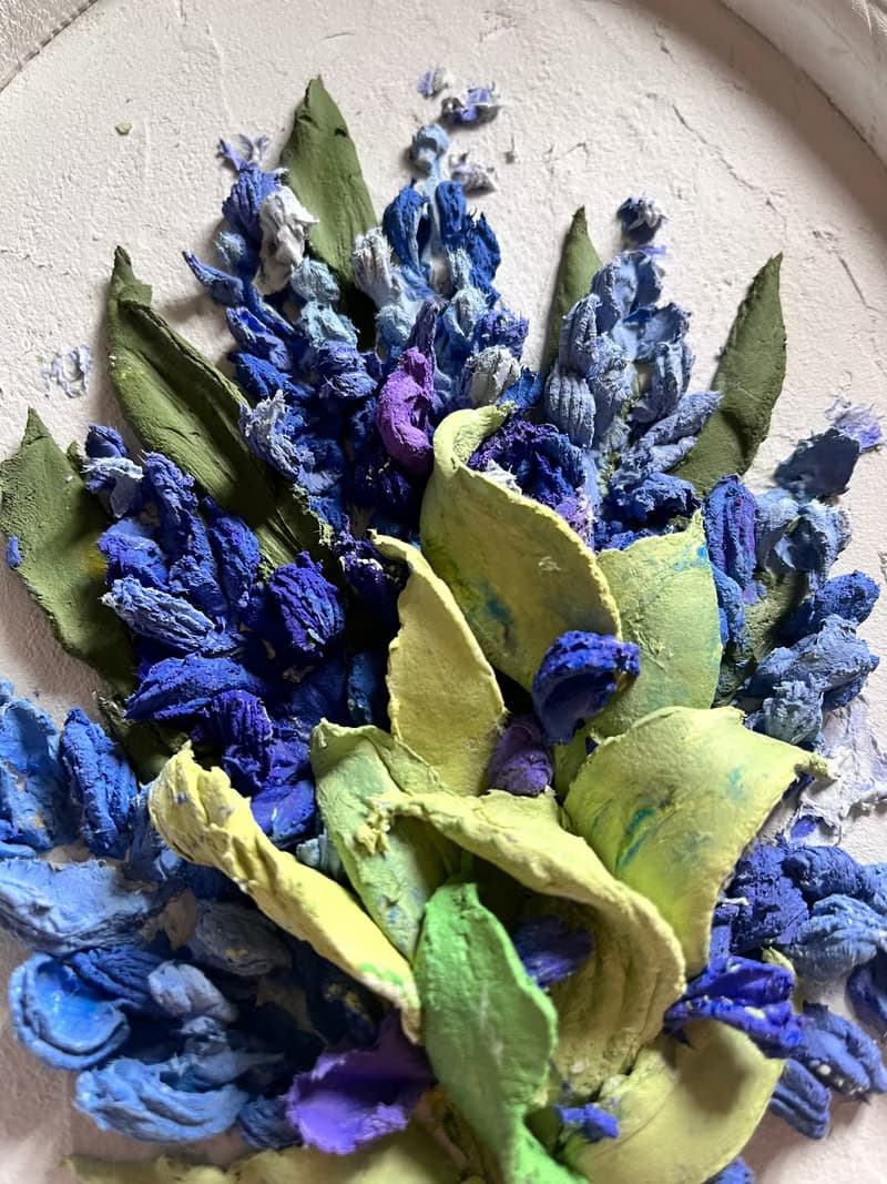Lilac painting Flowers sculpture painting 3d painting