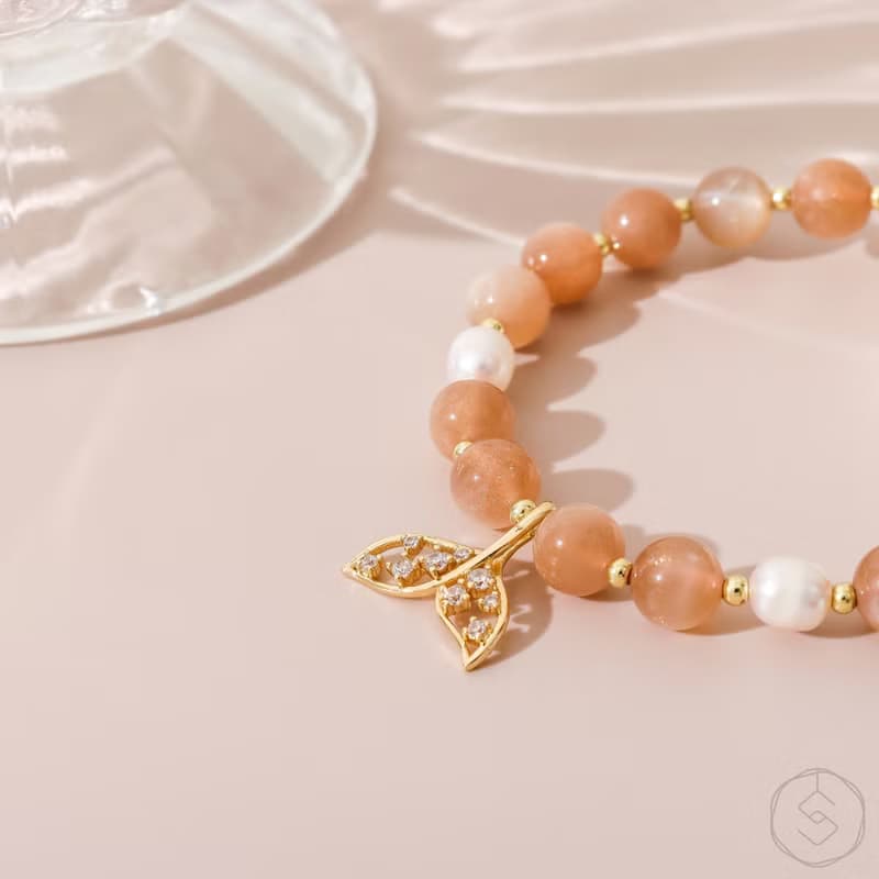 (自信+人緣) 海寧芙 | 太陽石 珍珠 | 天然水晶手鍊