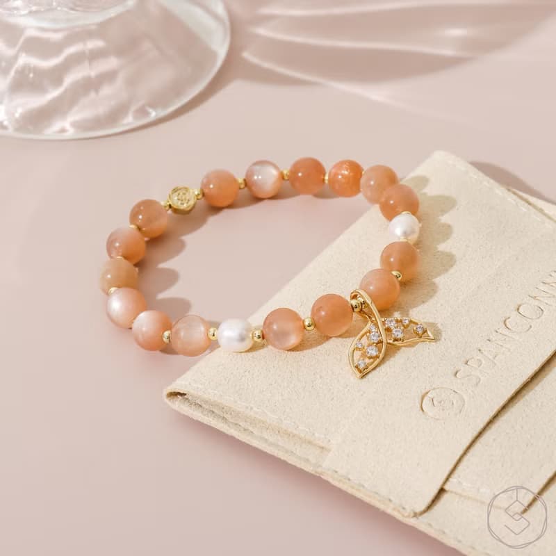 (自信+人緣) 海寧芙 | 太陽石 珍珠 | 天然水晶手鍊