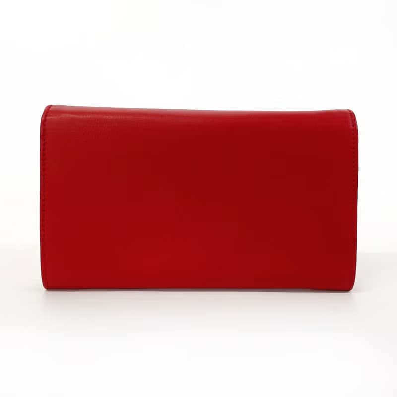 【日本直送 中古美品】グッチ GUCCI 長財布 二つ折り財布 がま口 035・6416・1720・0 ホースシュー レザー レッド ゴールド金具 ヴィンテージ