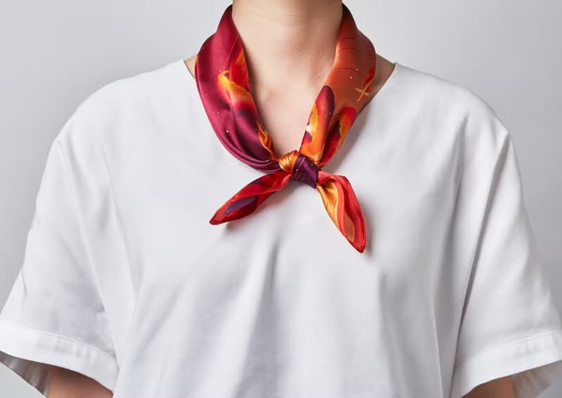 Ocean Silk Satin Scarf (Jellyfish), Pure Silk Satin, Square Scarf