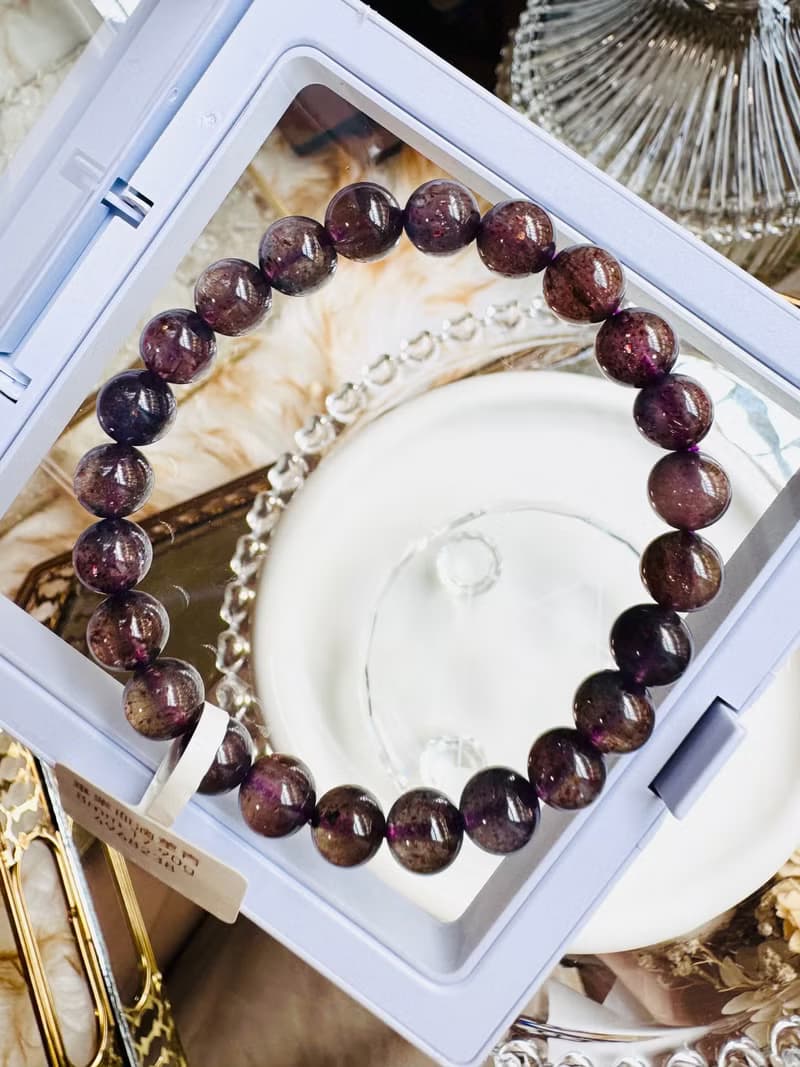 畢業璀璨血滴菫青石8mm17.90g帶彩麟光守財增加人緣開發靈性