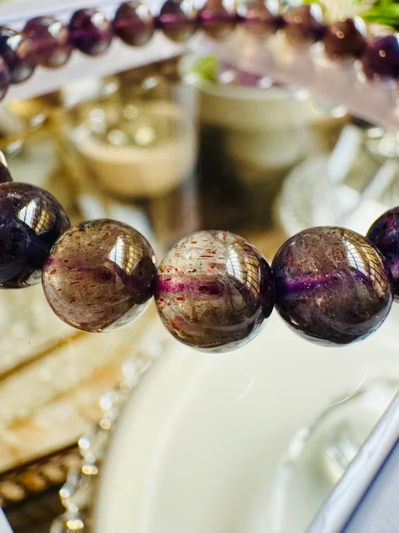 畢業璀璨血滴菫青石8mm17.90g帶彩麟光守財增加人緣開發靈性