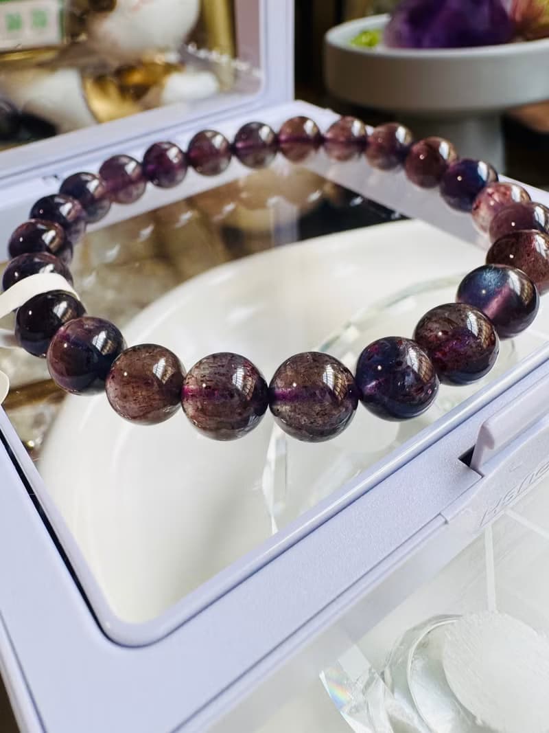 畢業璀璨血滴菫青石8mm17.90g帶彩麟光守財增加人緣開發靈性