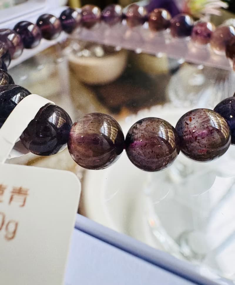 畢業璀璨血滴菫青石8mm17.90g帶彩麟光守財增加人緣開發靈性