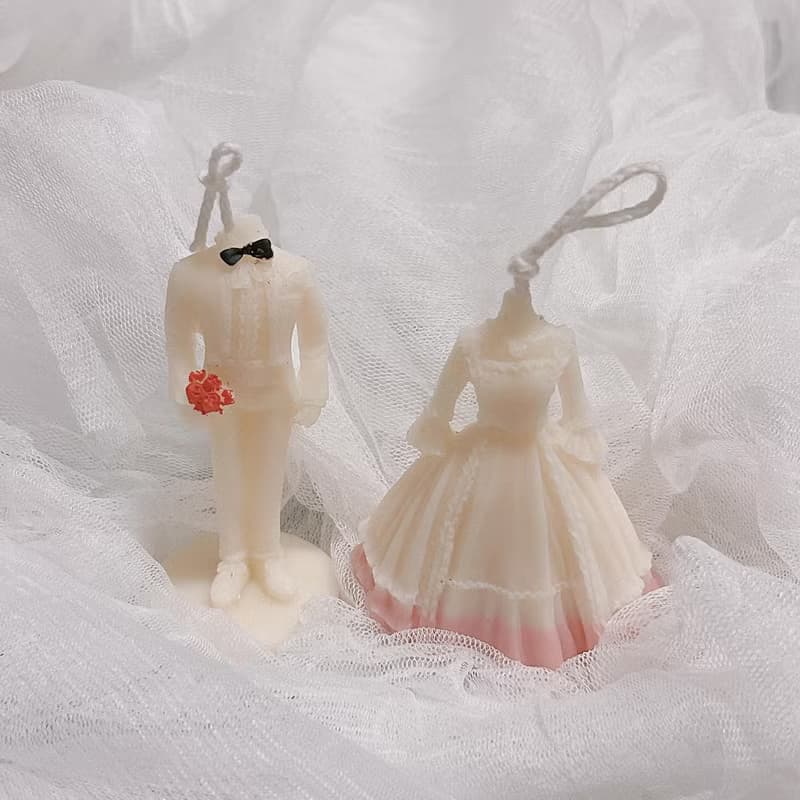 巴洛克時期 復古 新娘 新郎 造型香氛蠟燭 伴娘禮 婚禮小物 禮盒