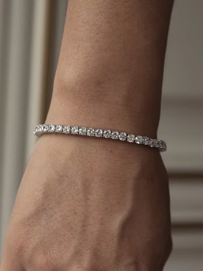 Wbj 4mm網球手鏈 滿鑽手鍊 手環