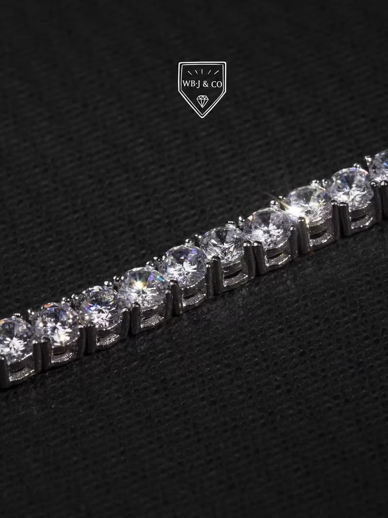 Wbj 4mm網球手鏈 滿鑽手鍊 手環