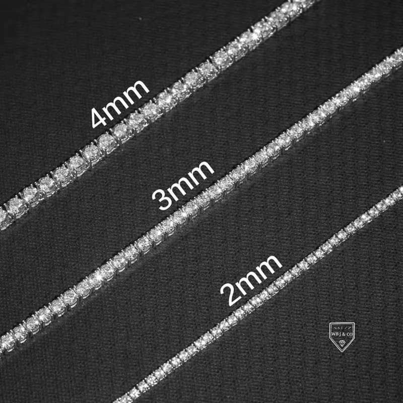 Wbj 4mm網球手鏈 滿鑽手鍊 手環