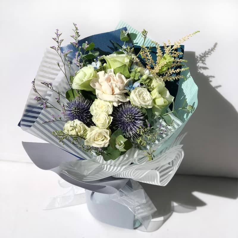 透明感紫薊鮮花花束 | 畢業 生日首選 | 台北可自取