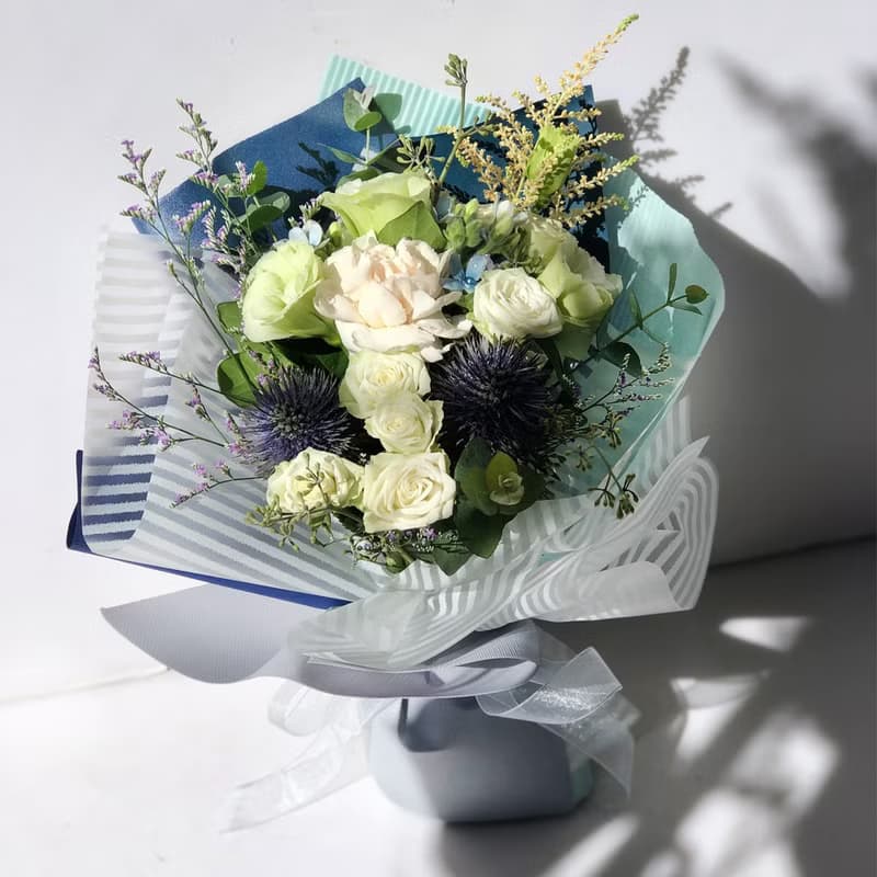 透明感紫薊鮮花花束 | 畢業 生日首選 | 台北可自取