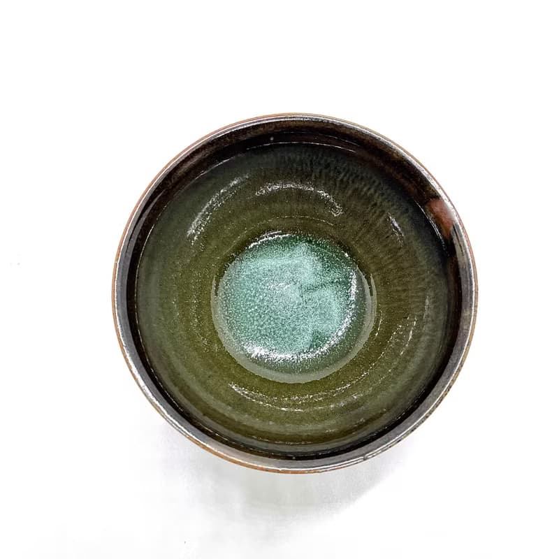 手作柴燒 墨玉茶碗 Jade002
