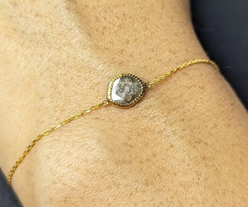 Nebulous Starfield 椒鹽鑽手鍊