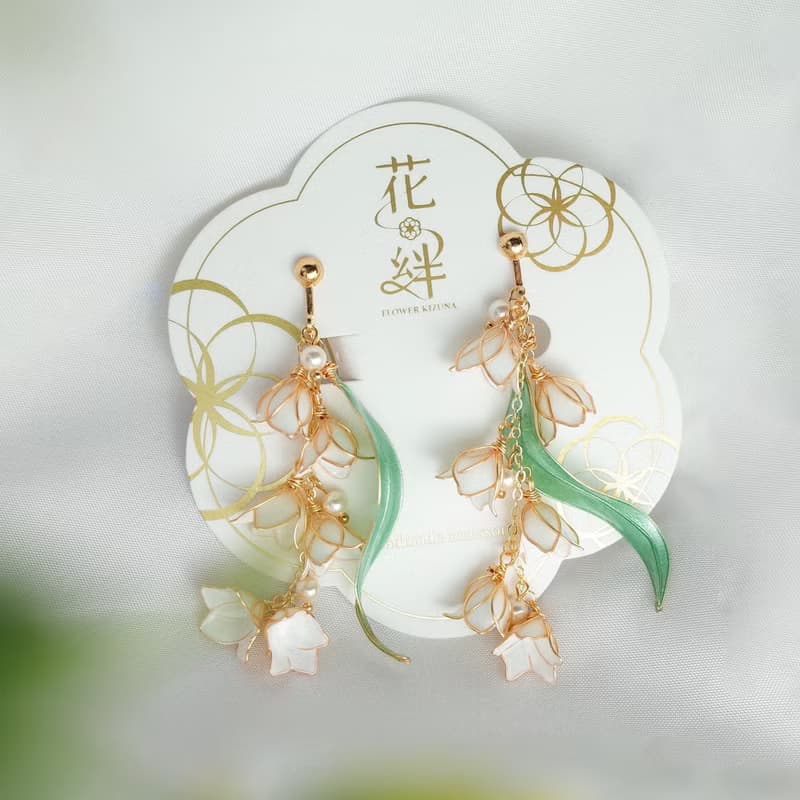 鈴蘭耳環耳針耳夾