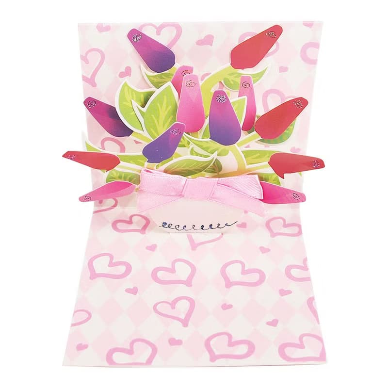 TRK小卡-玫瑰花束【Up With Paper-立體卡片 多用途】