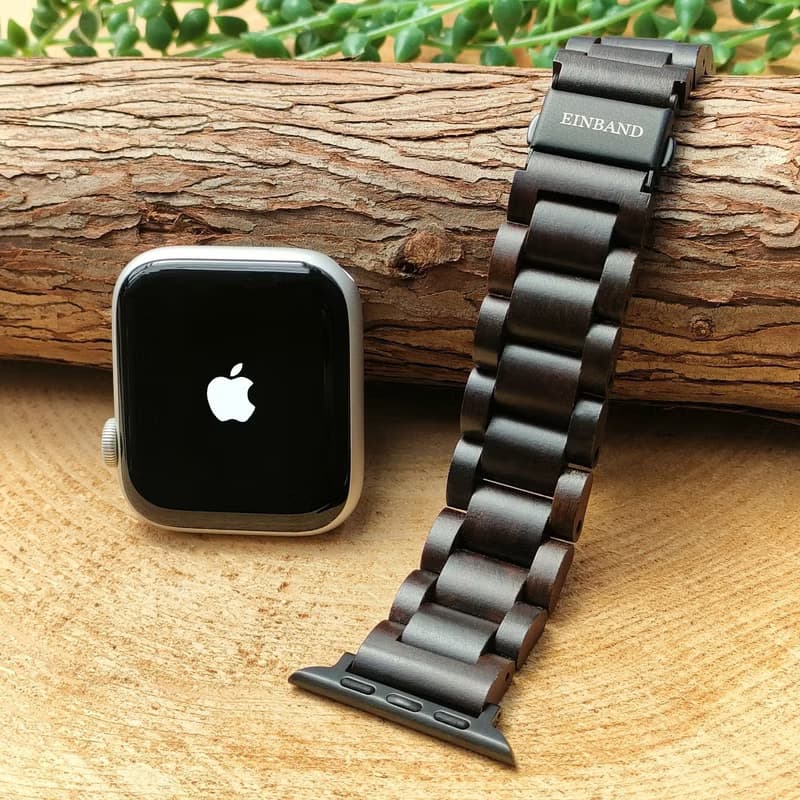 【木製バンド】EINBAND AppleWatch アップルウォッチ 天然木バンド 木のベルト 20mm【サンダルウッド】