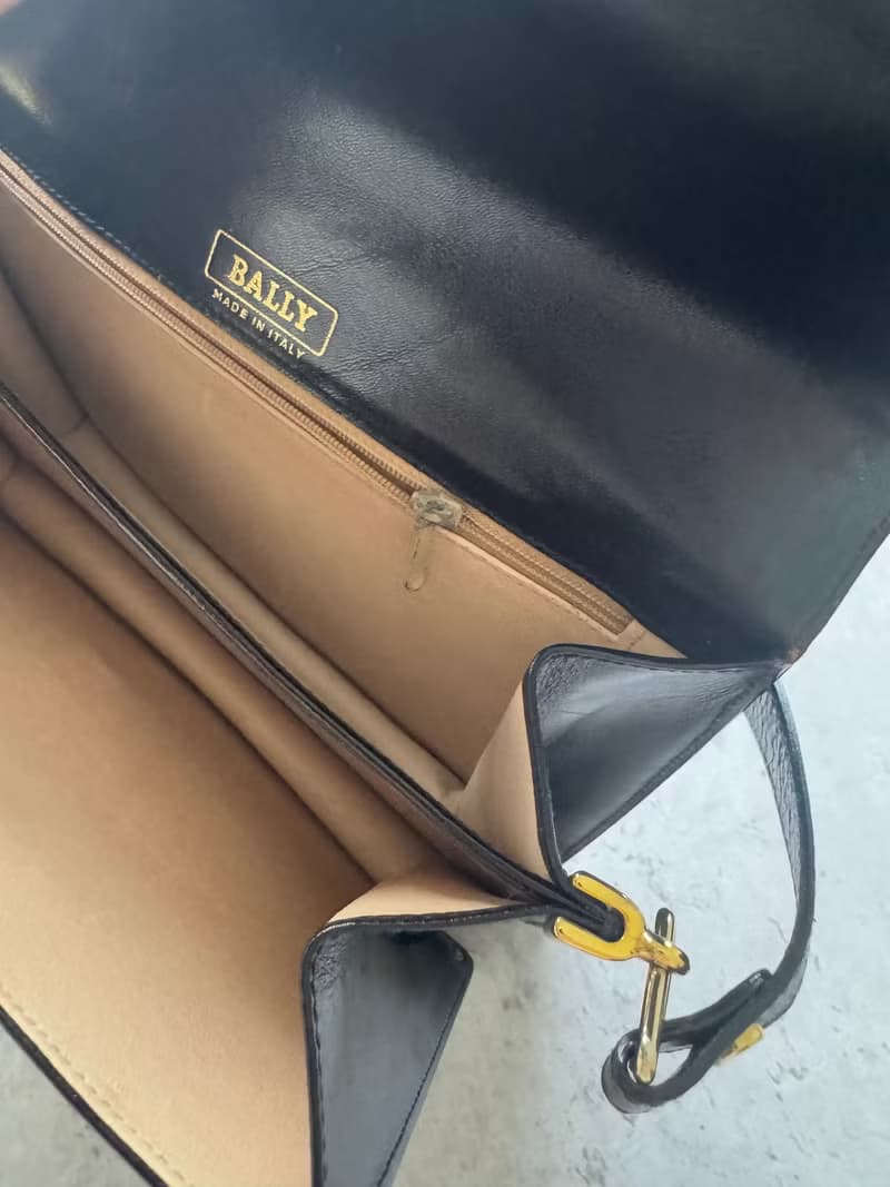 中古正品 Bally 牛皮 真皮包 風琴包 斜背包