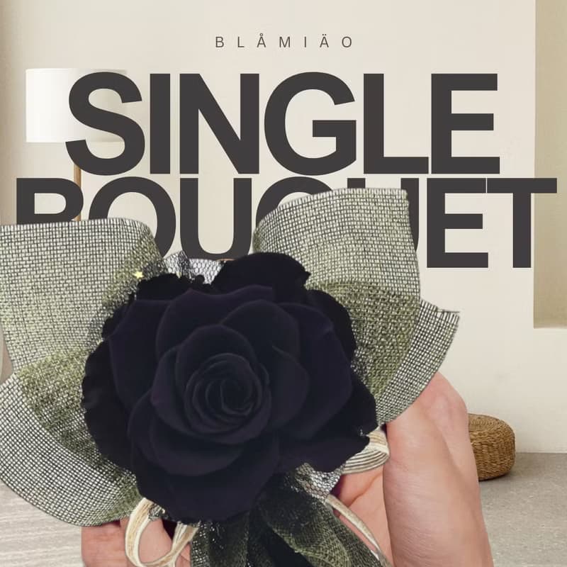 單支永生花束 - 深紫(玫瑰)