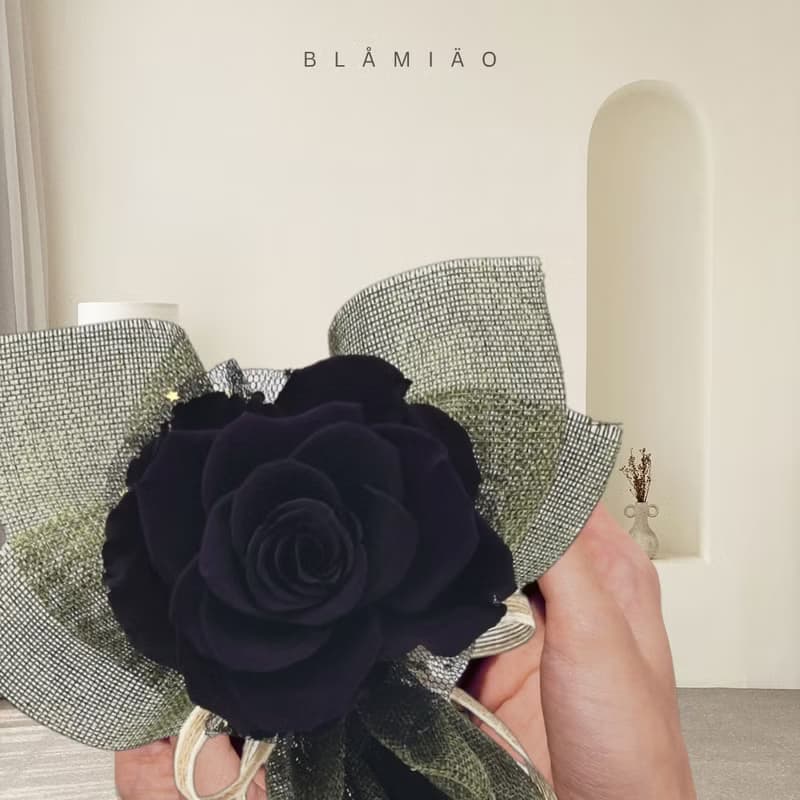 單支永生花束 - 深紫(玫瑰)