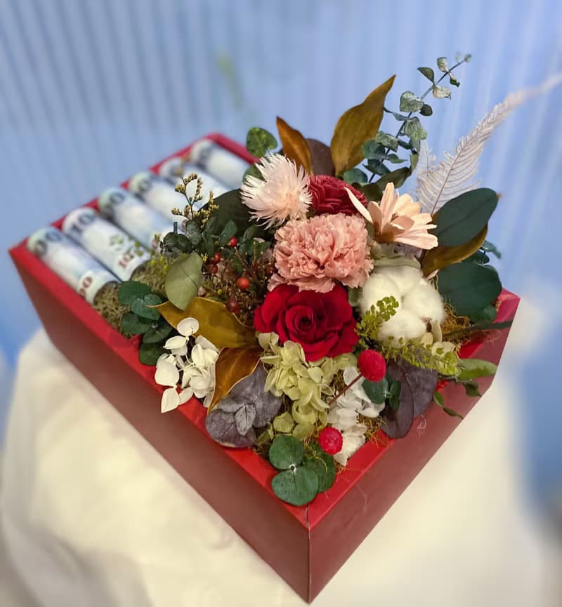 永生花有錢花禮盒 永生玫瑰 不凋康乃馨 生日 禮物