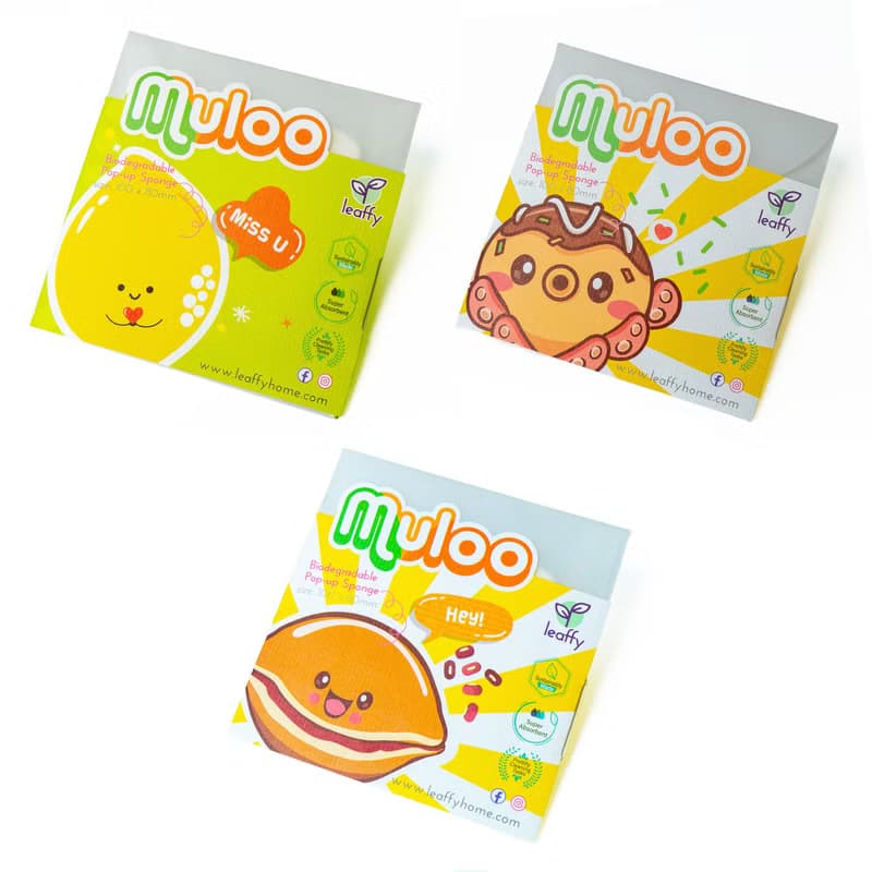 Leaffy植物纖維洗碗海綿 muloo 章魚丸 浴室清潔 蔬果清洗 多用途