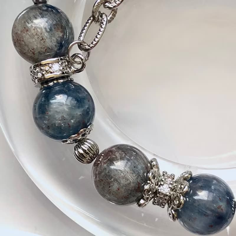 ITS-B659【設計款・海洋星空・共生礦藍晶石】天然石水晶手鍊手環