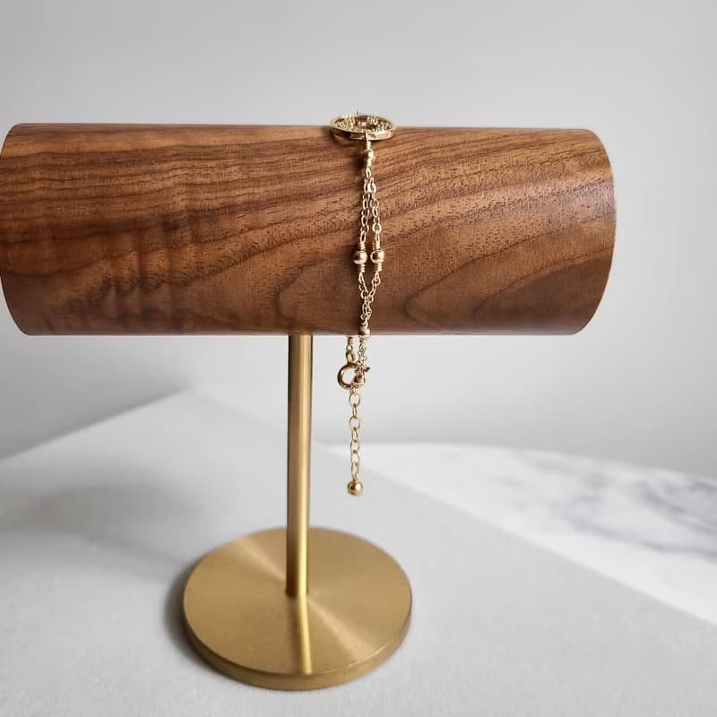 微笑曙光 - 簍空鋯石金珠手鍊