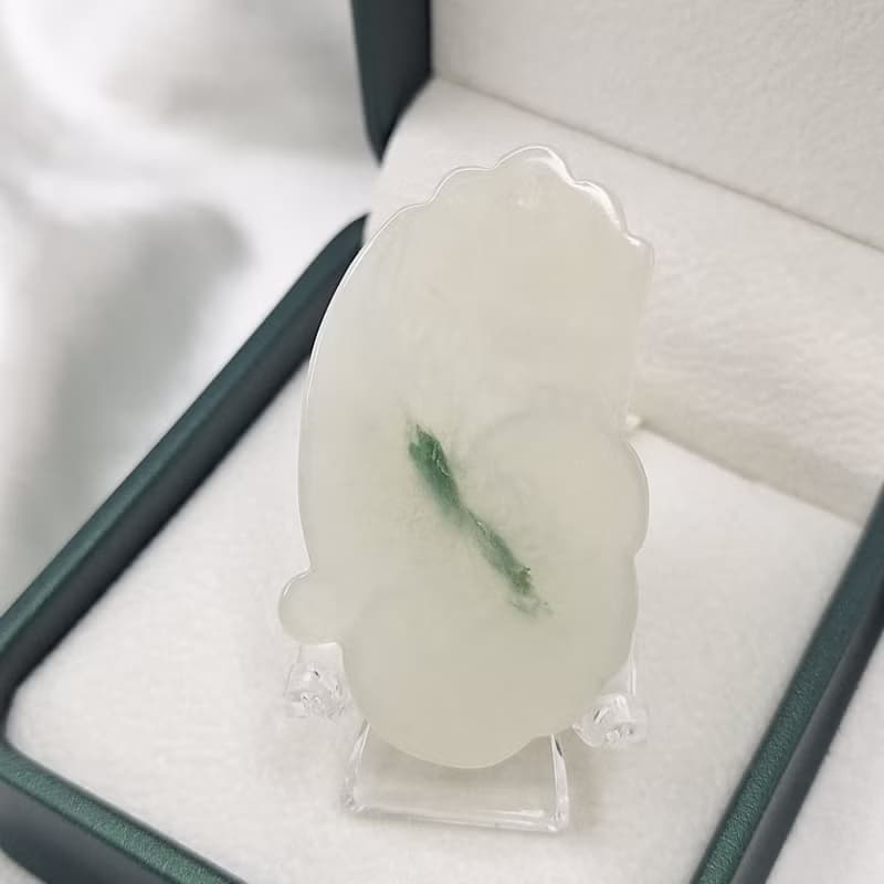 老種冰黃飄花如意算盤  財智雙全 擺件 掛件 | 天然緬甸玉A貨翡翠