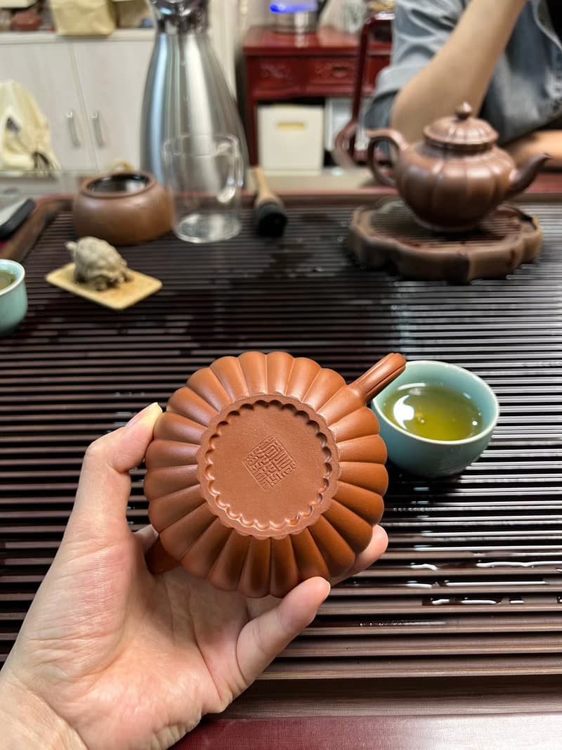 筋纹仿古 全手工制作 300cc 原矿顶级朱泥料 泥色正宗润泽 型体