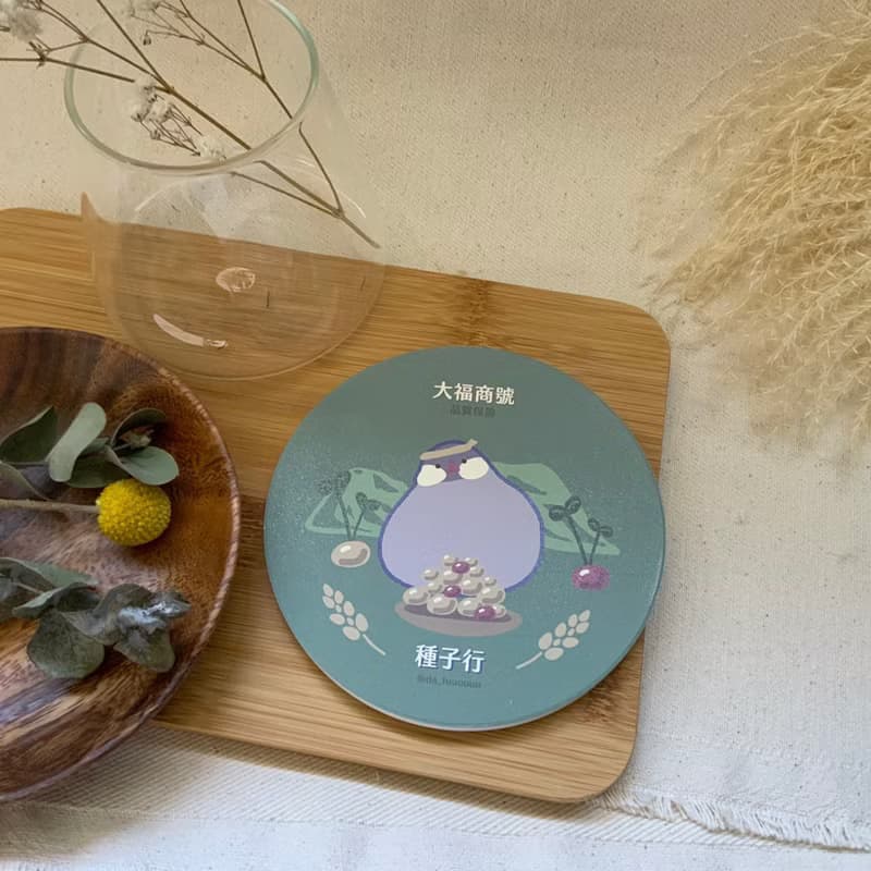 【快速出貨】大福商號系列-陶瓷吸水杯墊/吸水杯墊/防滑杯墊