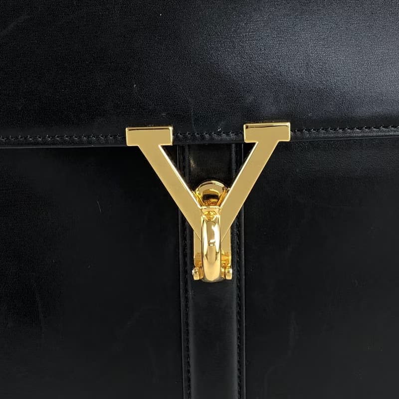 【 日本直送　名牌中古包 】VALENTINO GARAVANI ハンドバッグ ブラック Vロゴ レザー トップハンドル vintage オールド pbs668