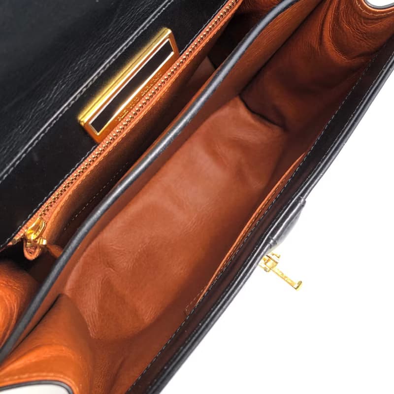 【 日本直送　名牌中古包 】VALENTINO GARAVANI ハンドバッグ ブラック Vロゴ レザー トップハンドル vintage オールド pbs668