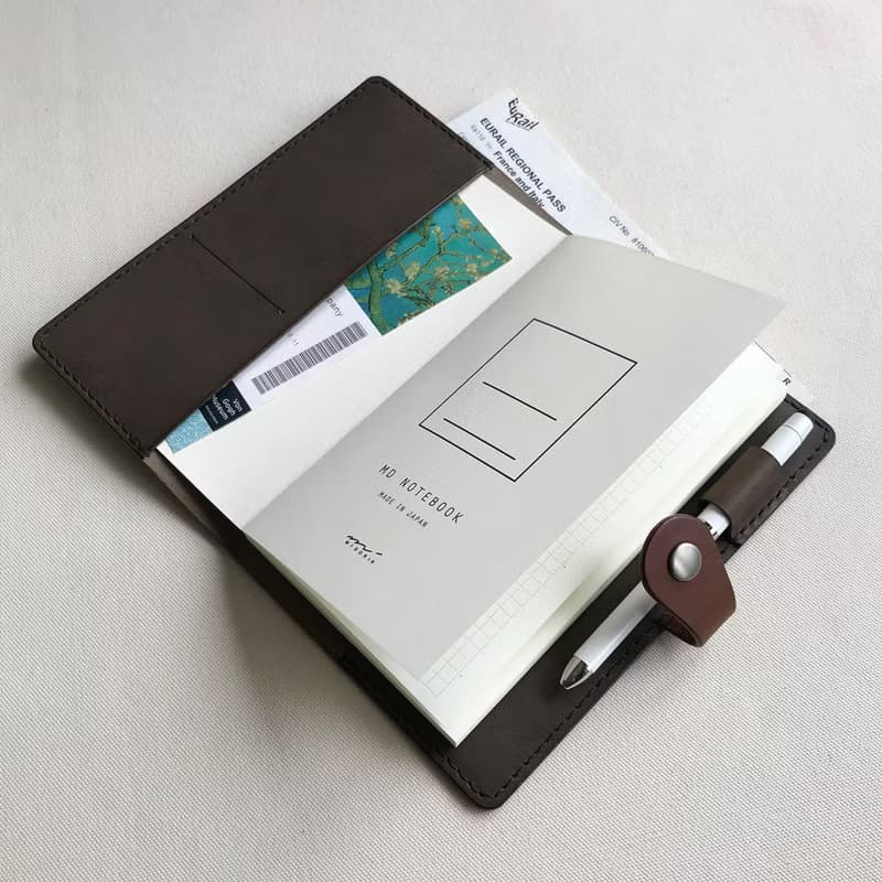 Accademia B6 Slim筆記本皮革書衣/ 手帳/ -灰陶色