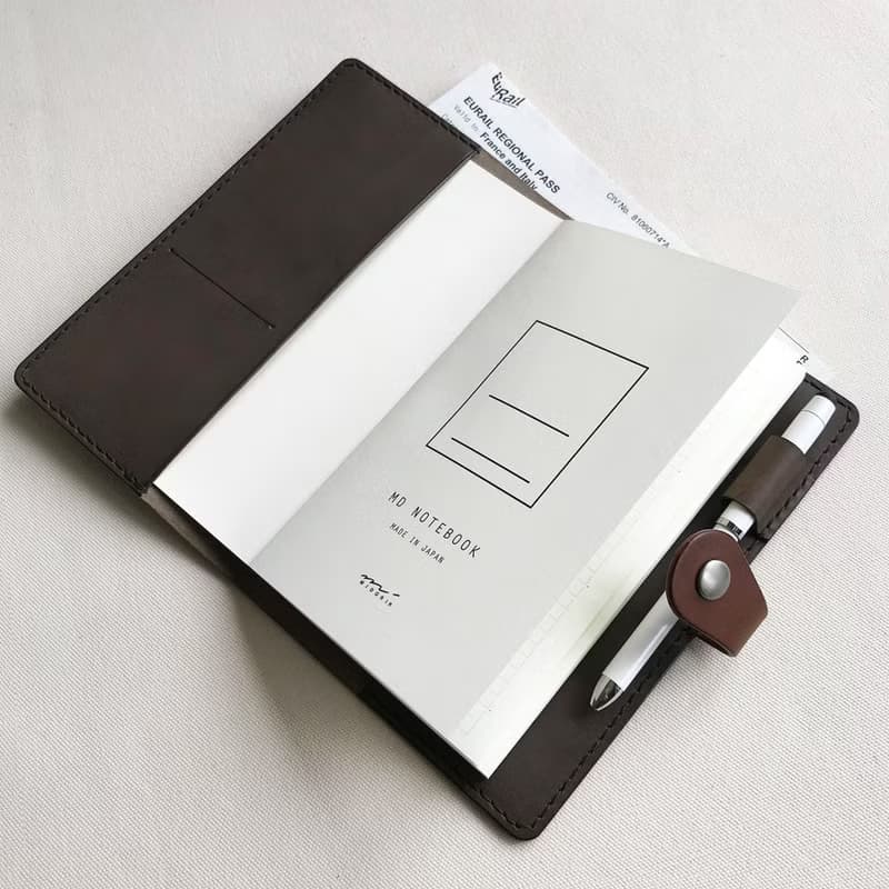 Accademia B6 Slim筆記本皮革書衣/ 手帳/ -灰陶色