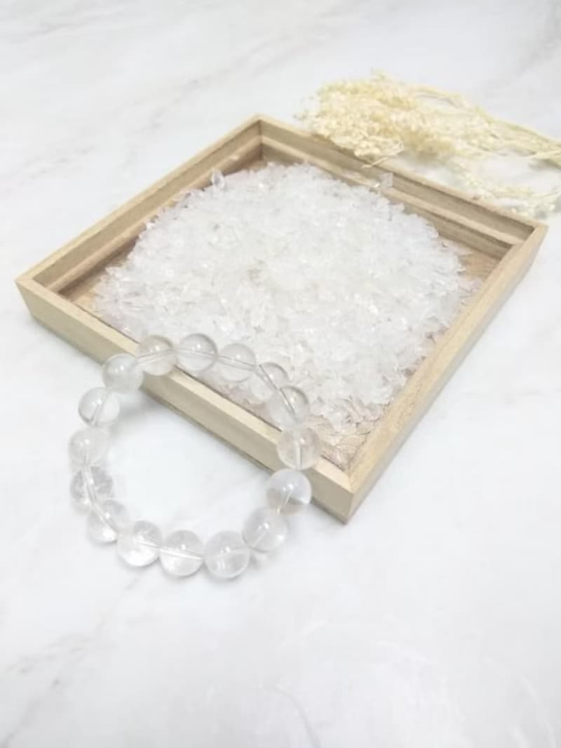 【療癒組合】白水晶. 消磁 石  木盒 祝福 水晶 礦石 情人節禮物