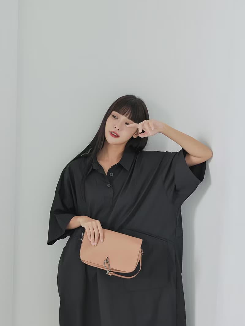supportingrole 極簡俐落真皮手拎肩側背包 卡其