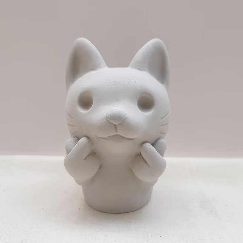 【快速出貨】啾咪貓貓 植物小盆 水泥盆器 交換禮物