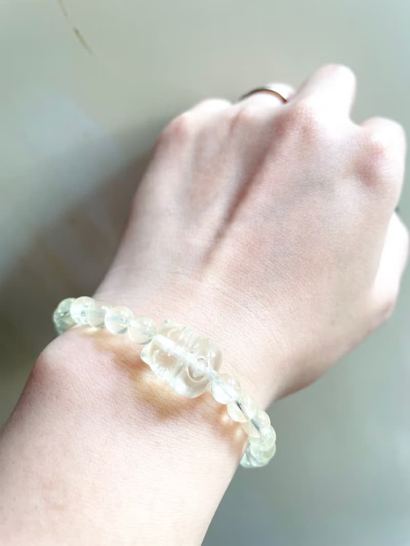 黃色招財 可愛萌物【檸檬黃水晶招財貓圓珠手串】必蒐藏/一物一拍