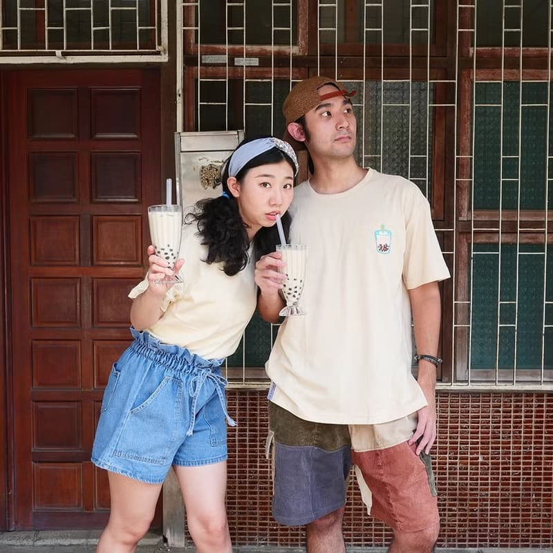 復古 T-shirt - 搖搖 - 奶茶色　畢業禮物推薦