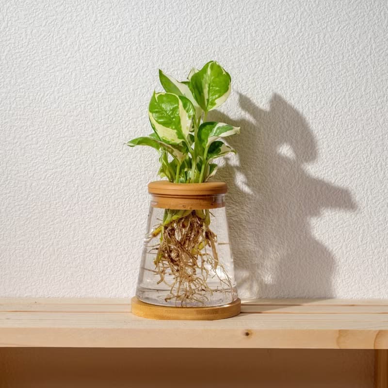 白金葛 三角水耕盆栽 室內植物 觀葉植物 禮物 水培