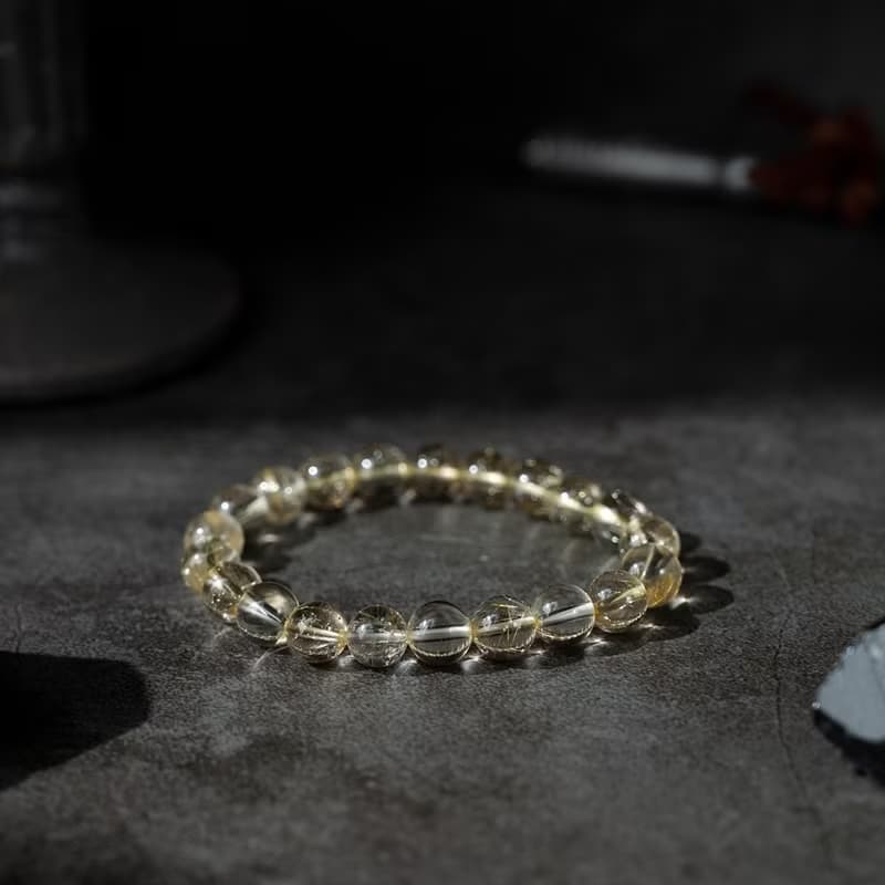 【SIO Crystal希奧水晶】金髮晶素色手鍊