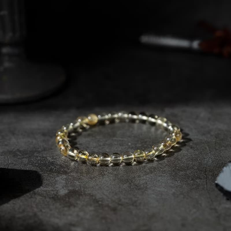 【SIO Crystal希奧水晶】金髮晶素色手鍊