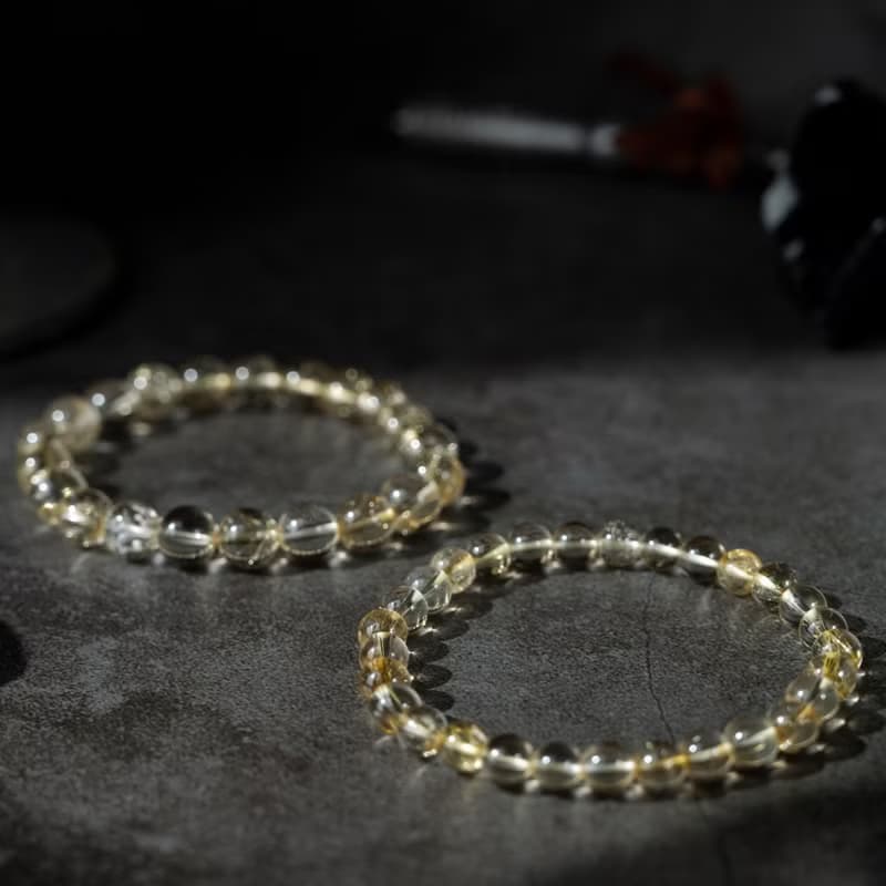 【SIO Crystal希奧水晶】金髮晶素色手鍊