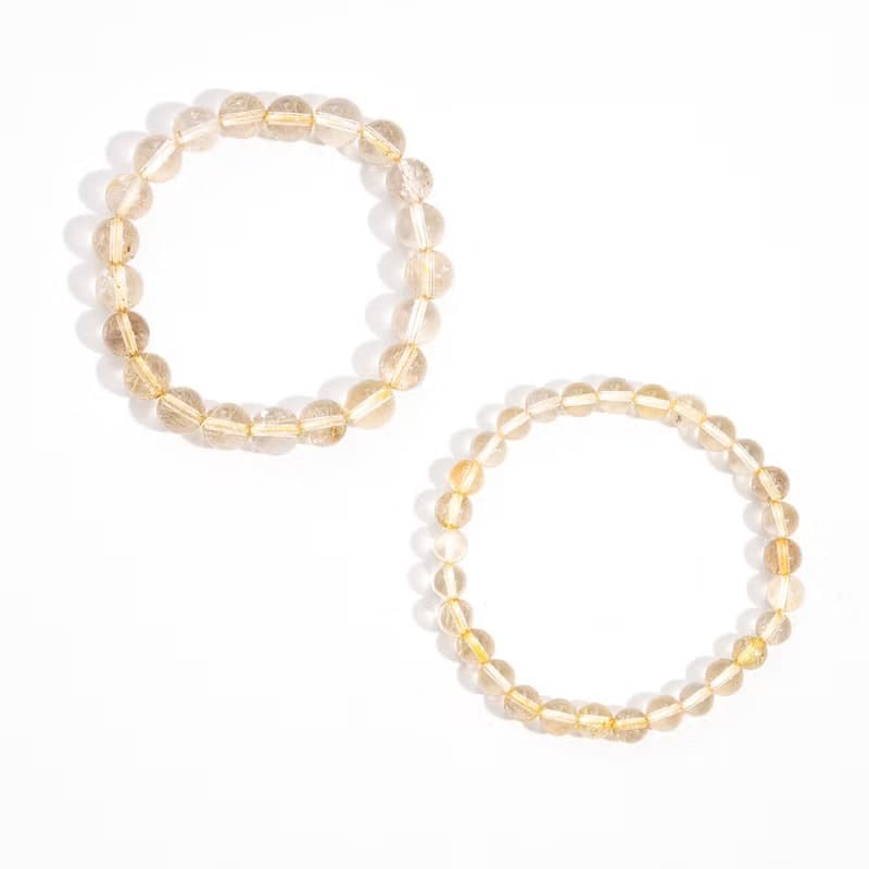 【SIO Crystal希奧水晶】金髮晶素色手鍊