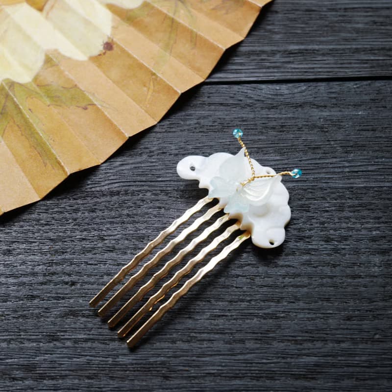 【墨徽閣】 雲紋蝶髮梳