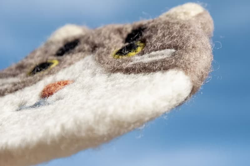 情人節禮物 聖誕交換禮物 森林系羊毛氈杯墊 動物杯墊-貓咪吸水墊