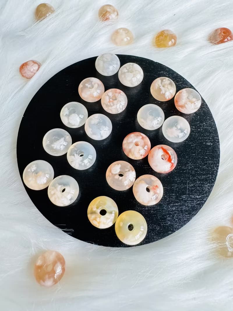 櫻花瑪瑙DIY 耳環款