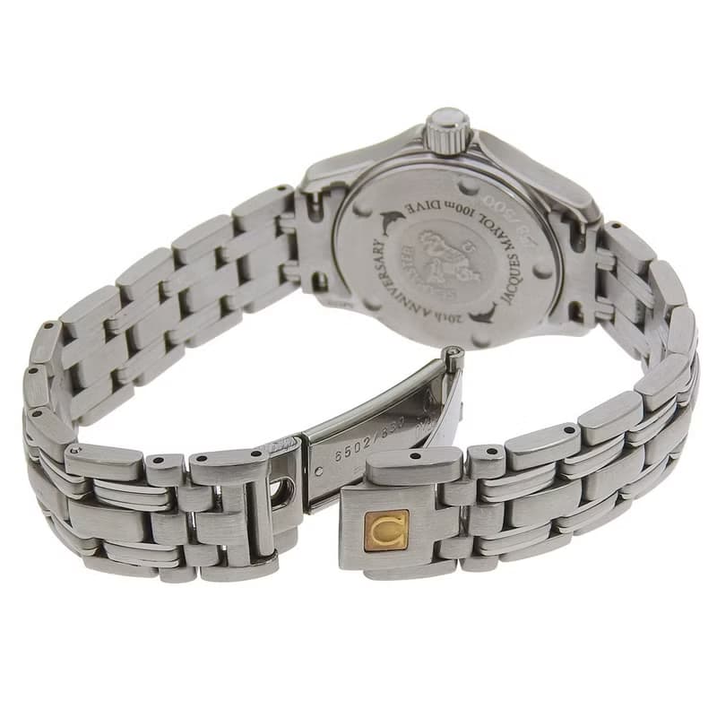 【日本直送】OMEGA シーマスター120M 腕時計 ジャック・マイヨール100ダイブ 20周年記念限定モデル 2501.89 SS クオーツ 【中古】