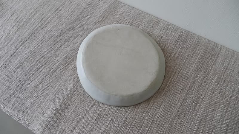手作雲陶盤/霧白色食器