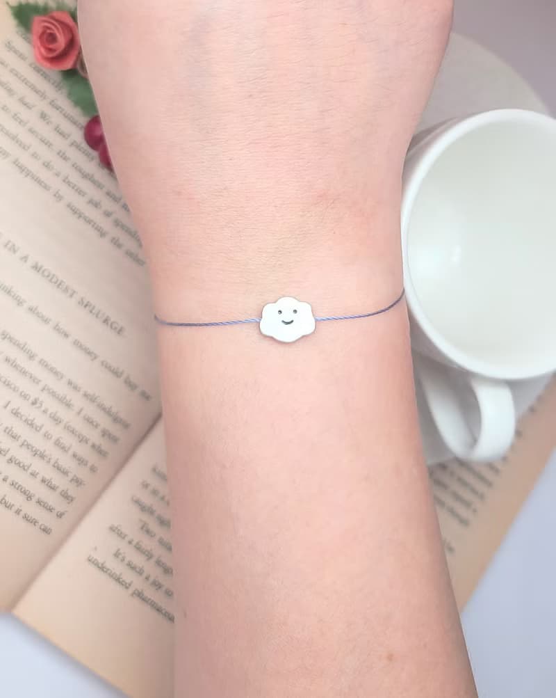 Le Bonheur Line 幸福線 純銀 雲朵 可愛 笑臉 微笑 手練 銀飾